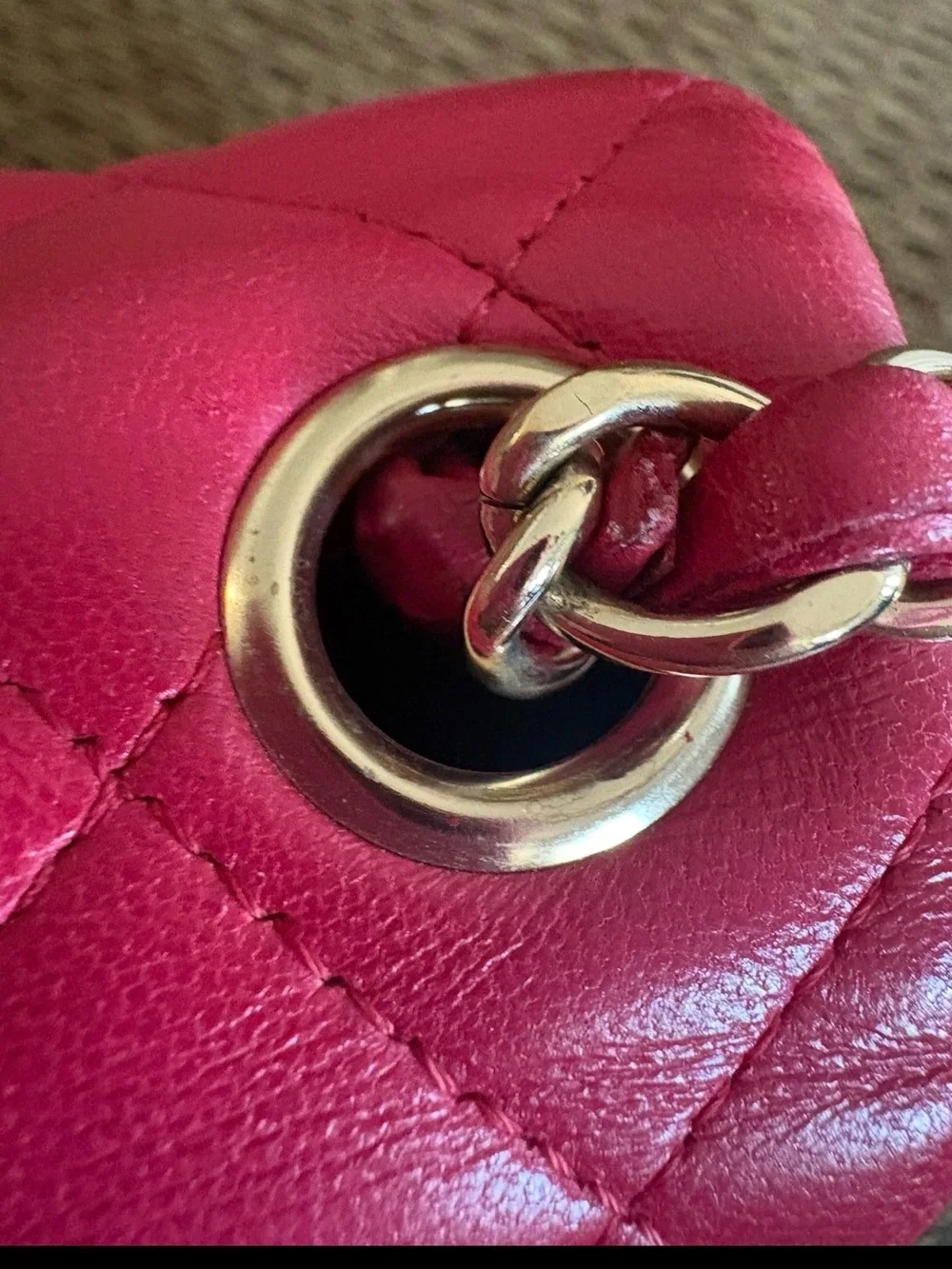 CHANEL Raspberry Pink Quilted Lambskin Classic Mini Flap